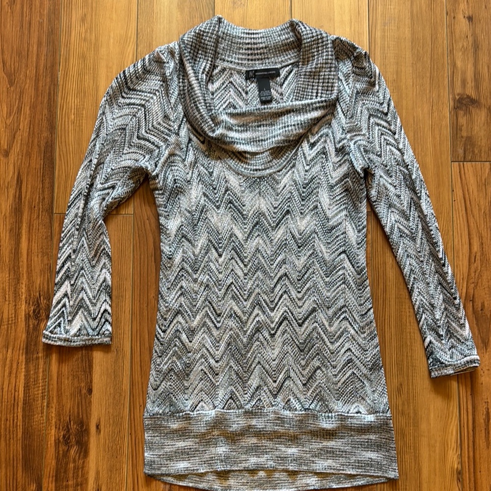 INC International Concepts Metallic Knit Top
